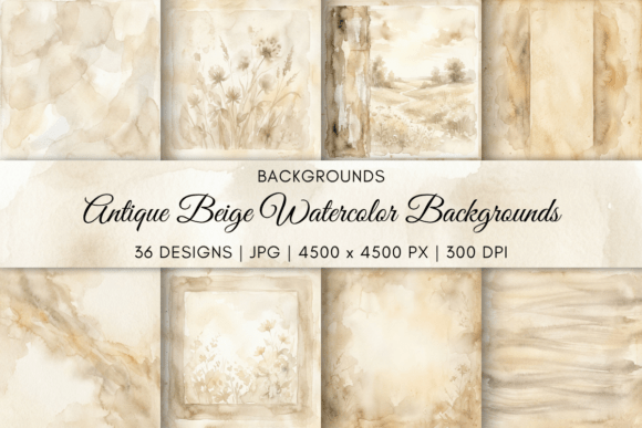 Download Antique Beige Watercolor Backgrounds - Watercolor background Collection