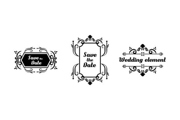 Download Set of Decorative Vintage Wedding Frame - Vintage Collection