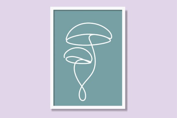 Download Mushroom Linear Printable Poster Design - Poster Collection