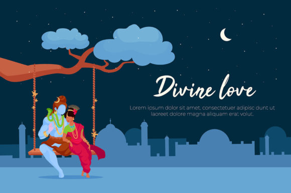 Download Divine Love Poster Flat Vector Template - Poster Collection