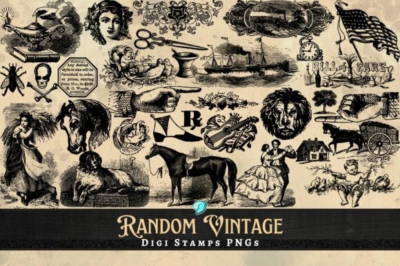 Download Random Vintage Digi Stamps - Vintage Collection