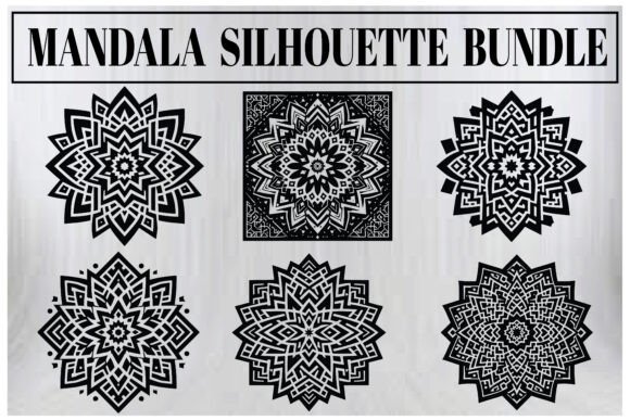 Download Mandala Silhouette Bundle – Elegant Vect - Elegant Collection