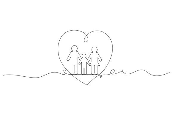 Download One Line Family Love Poster - Poster Collection