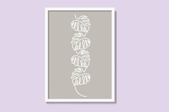 Download Monstera Linear Printable Poster Design - Poster Collection