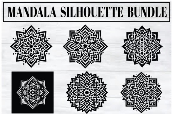 Download Mandala Silhouette Bundle – Elegant Vect - Elegant Collection