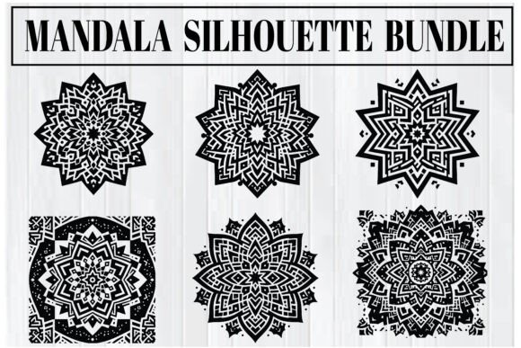 Download Mandala Silhouette Bundle – Elegant Vect - Elegant Collection