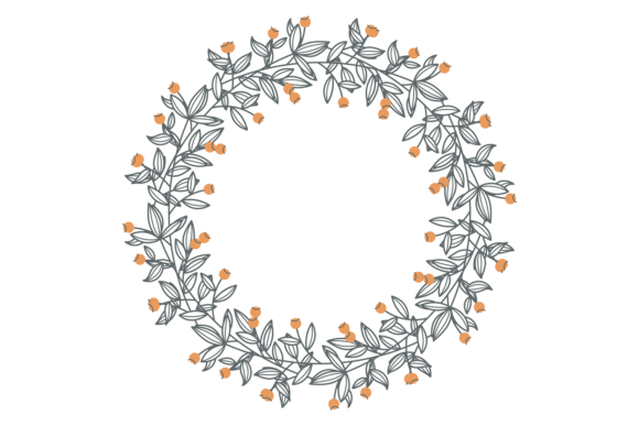 Download Elegant Decorative Wreath. Flower Branch - Elegant Collection