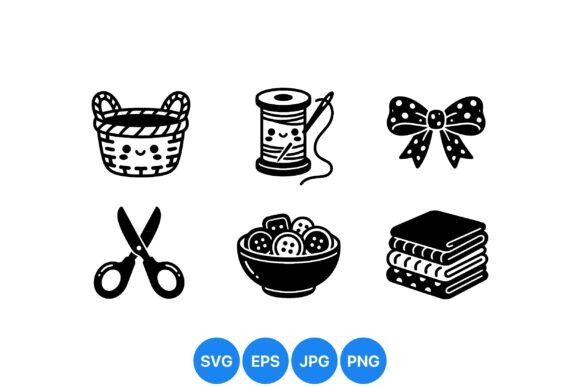 Download Cute Sewing Craft Icon Set - Icon Collection