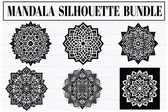 Download Mandala Silhouette Bundle – Elegant Vect - Elegant Collection