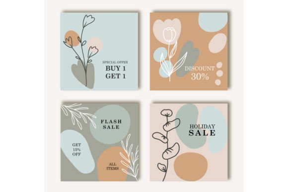 Download Sale Poster with Aesthetic Shape Floral - Poster Collection