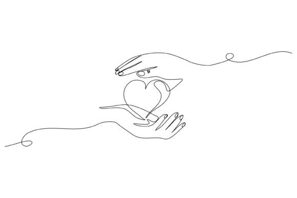 Download One Line Hand and Love Poster Drawing - Poster Collection