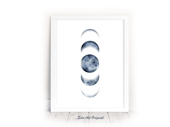 Download Moon Phases Space Print Printable Poster - Poster Collection