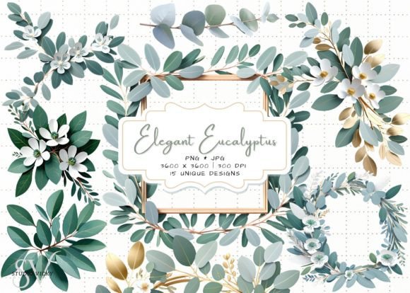 Download Elegant Eucalyptus Clipart - Elegant Collection