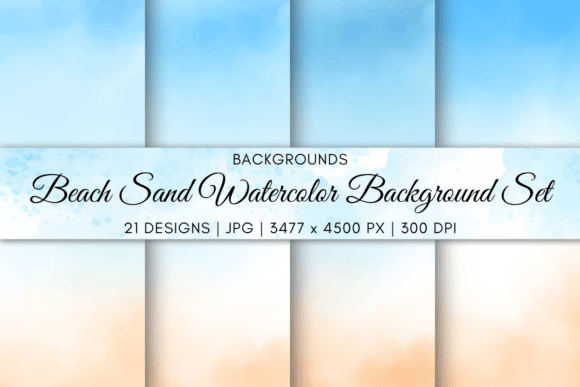 Download Beach Sand Watercolor Background Set - Watercolor background Collection